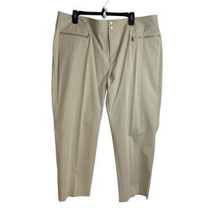 Lauren Ralph Lauren Dress Pants Sz 18 Plus Khaki Crop Capri Tan Trouser Pockets